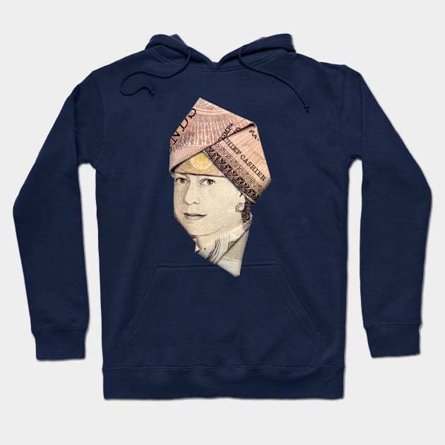 YOUNG QUEEN ELIZABETH / MONEY ORIGAMI Hoodie by yosuke